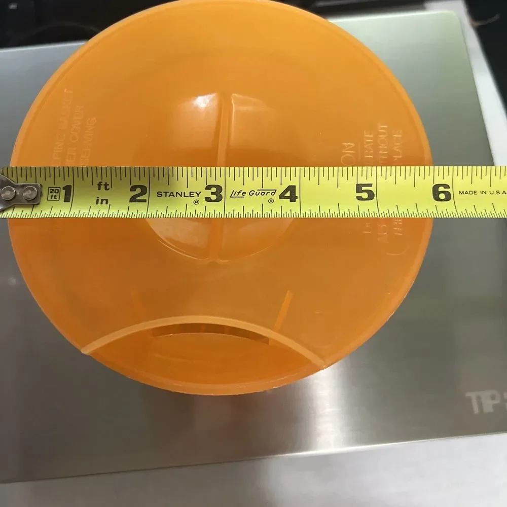 Mr. Coffee 2 Qt. Iced Tea Pot Maker Replacement Part Orange Brew Basket With Lid